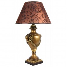 Настольная лампа Дворцовая 2, коричневый абажур МК 7024 BR