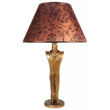 Настольная лампа Джентльмен, коричневый абажур МК 7022 BR